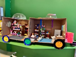 A student's project of a mobile toy library.